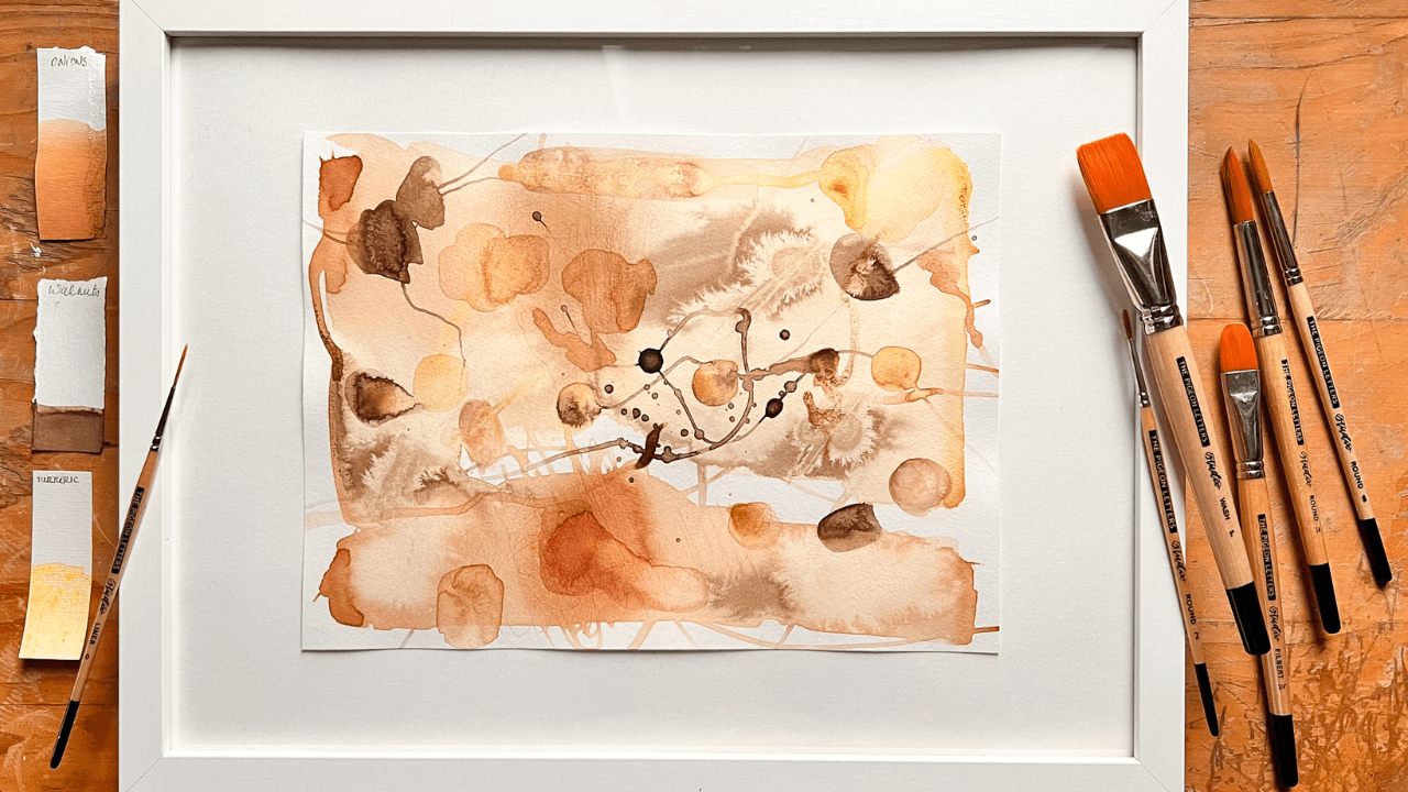 Abstract watercolor painting tutorial