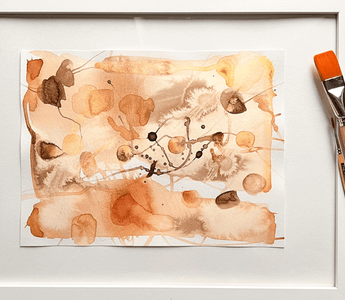 How to Paint an Abstract Painting with Turmeric Ink and Homemade Inks