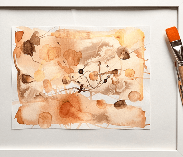 How to Paint an Abstract Painting with Turmeric Ink and Homemade Inks