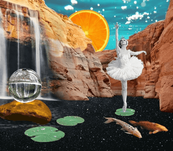 digital collage in procreate