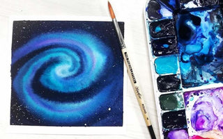 Watercolor galaxy painting tutorial