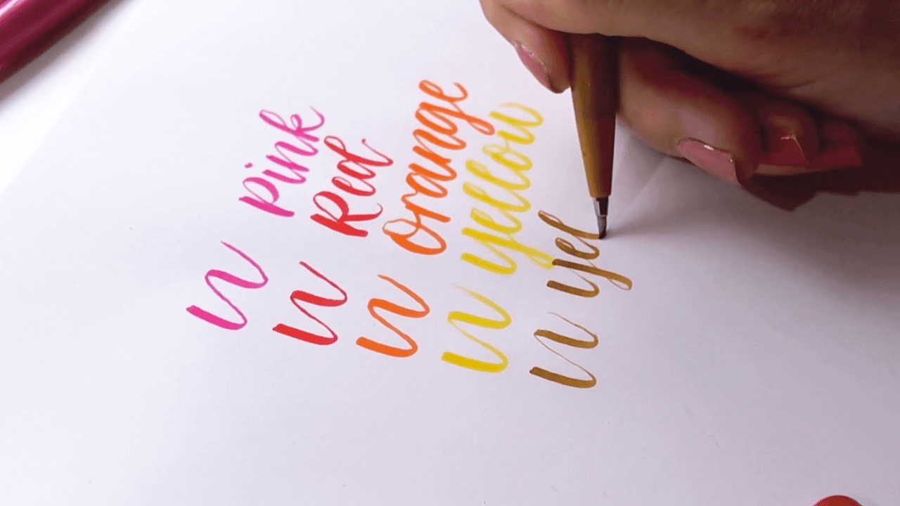 Pentel brush pen swatch and review