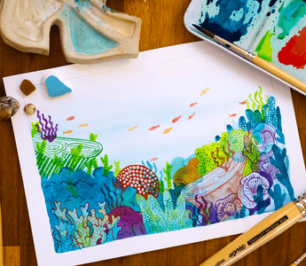 Discover Modern Watercolor Techniques by Painting a Coral Reef