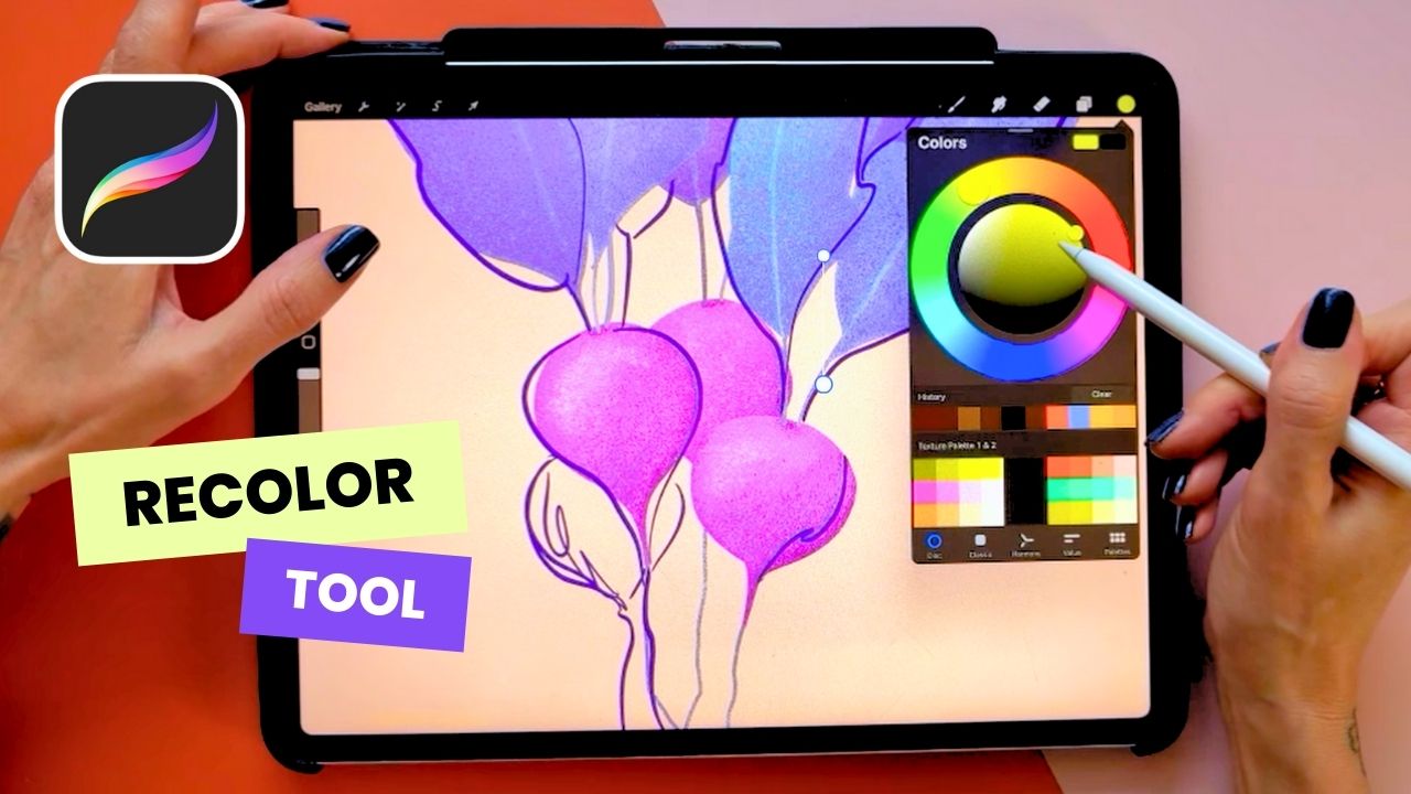 How to use the recolor tool in Procreate