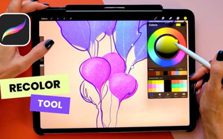 How to use the recolor tool in Procreate