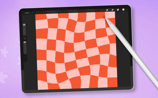 Create a Wavy Retro Checkerboard in Procreate (it's a classic)