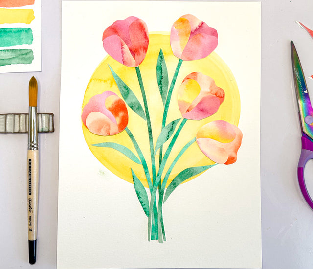 Step by Step Papercut Floral Bouquet Tutorial