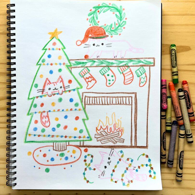 Sketchbook For Kids: Christmas Drawing pad Childrens Sketch book / Large  sketch Book Drawing, Writing, doodling paper XMAS (Paperback)
