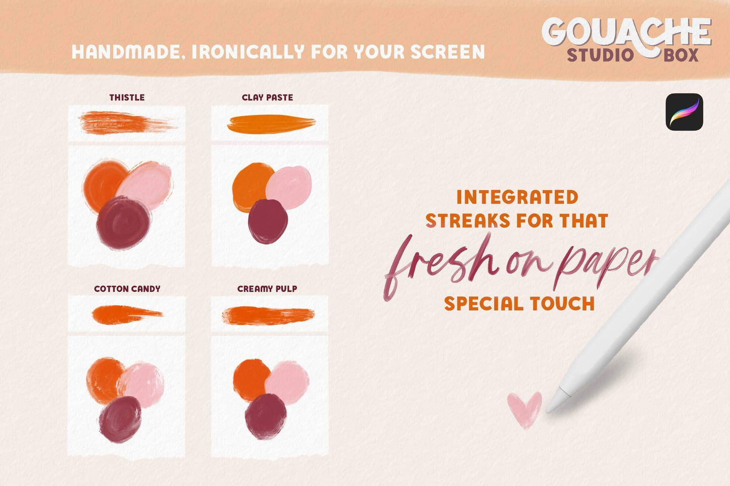Gouache Studio Box - Procreate Brushes for Painting