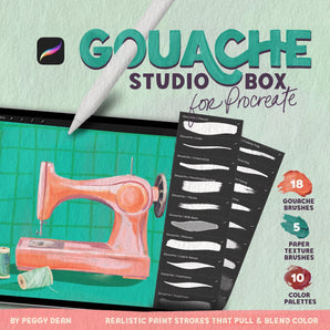 Gouache Studio Box - Procreate Brushes for Painting