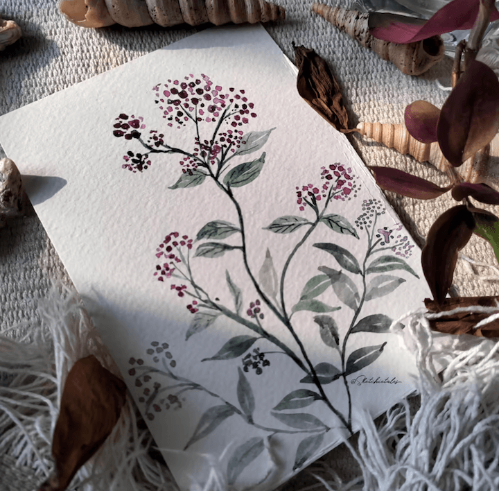 watercolor flower painting tutorial