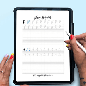 lettering practice sheets for ipad