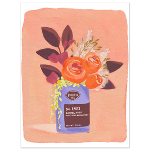 gouache floral artwork