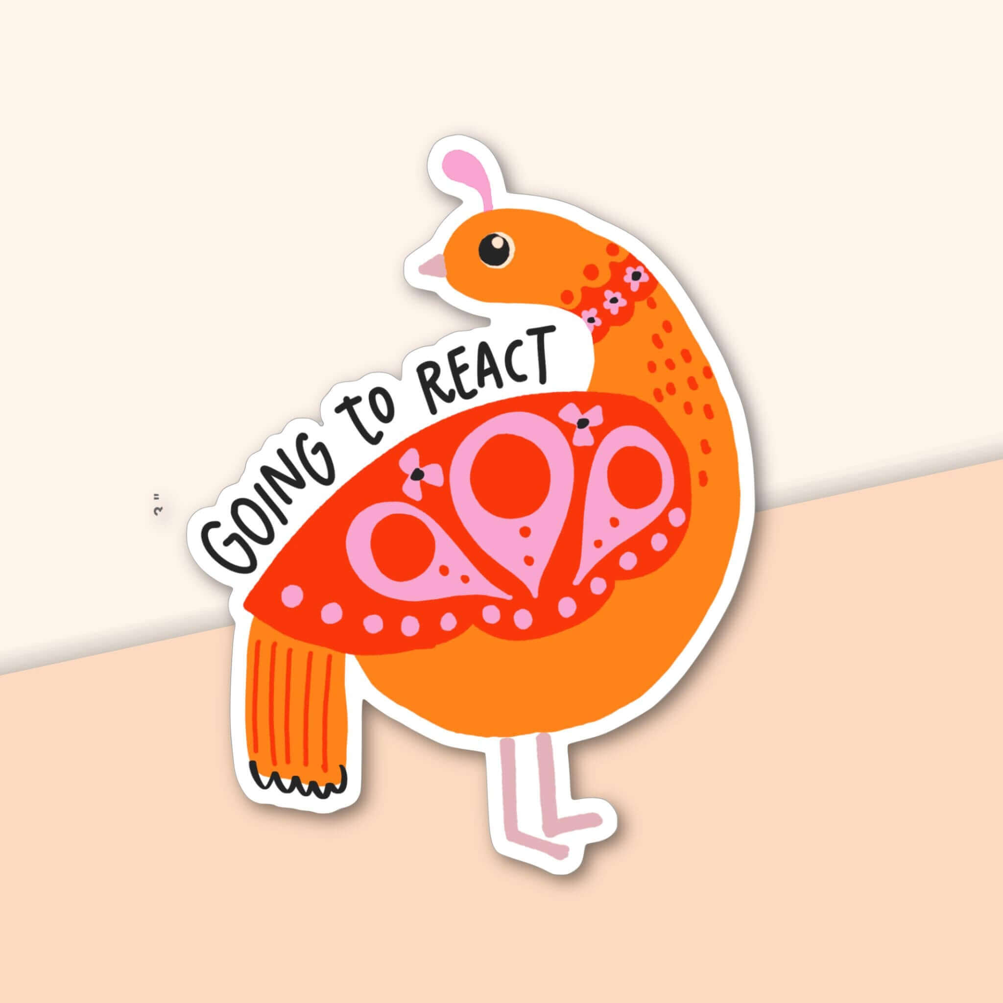 Sticker Reacted Funny Bird Sticker - Going to React