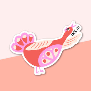 Bossy Bird Sticker - Lock it