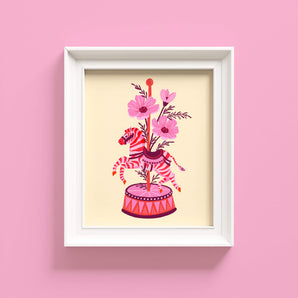 Carousel Zebra Art Print