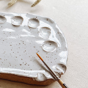 handmade ceramic paint palette