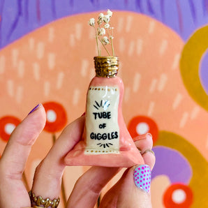 22k Ceramic Tube of Giggles Vase