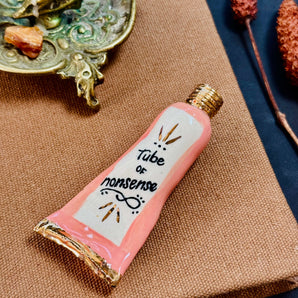 22k Ceramic Tube of Nonsense Bud Vase