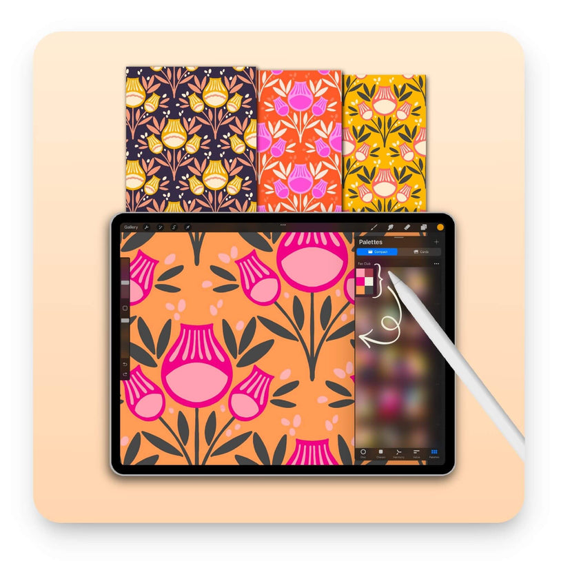 Procreate Pattern Studio | Easy Repeat Pattern Design in Procreate