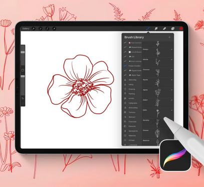 design botanical brushes