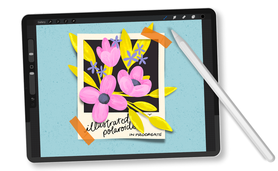 Procreate Polaroids: Botanicals