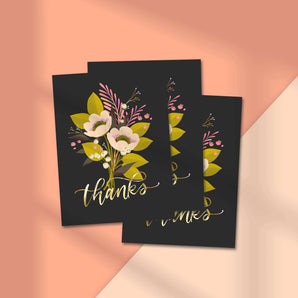 floral thank you cards