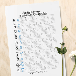 Caligraph Counting Calligraphy Practice Sheets
