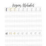 alphabet lettering practice sheets