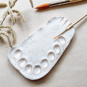 handmade ceramic paint palette