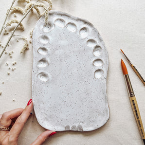 handmade ceramic paint palette
