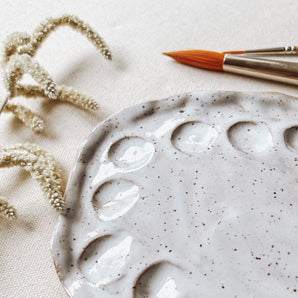handmade ceramic paint palette