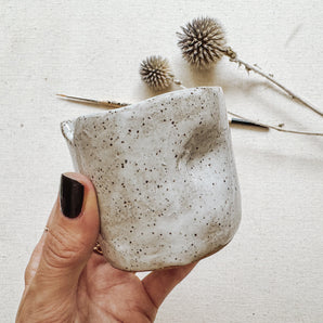 handmade ceramic paint cup