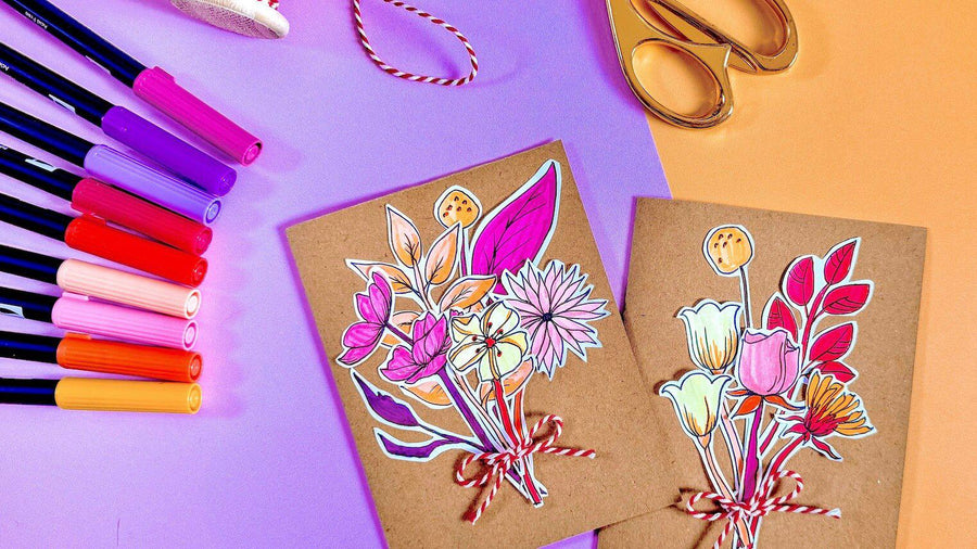 Make Handmade Flower Collage Cards for Mother's Day