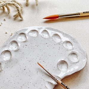 handmade ceramic paint palette
