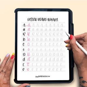 Lettering Practice Sheets - Poster Board Alphabet