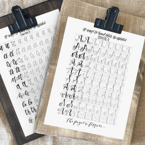 Bundled Lettering Practice Sheets - 10 Ways Uppercase & Lowercase