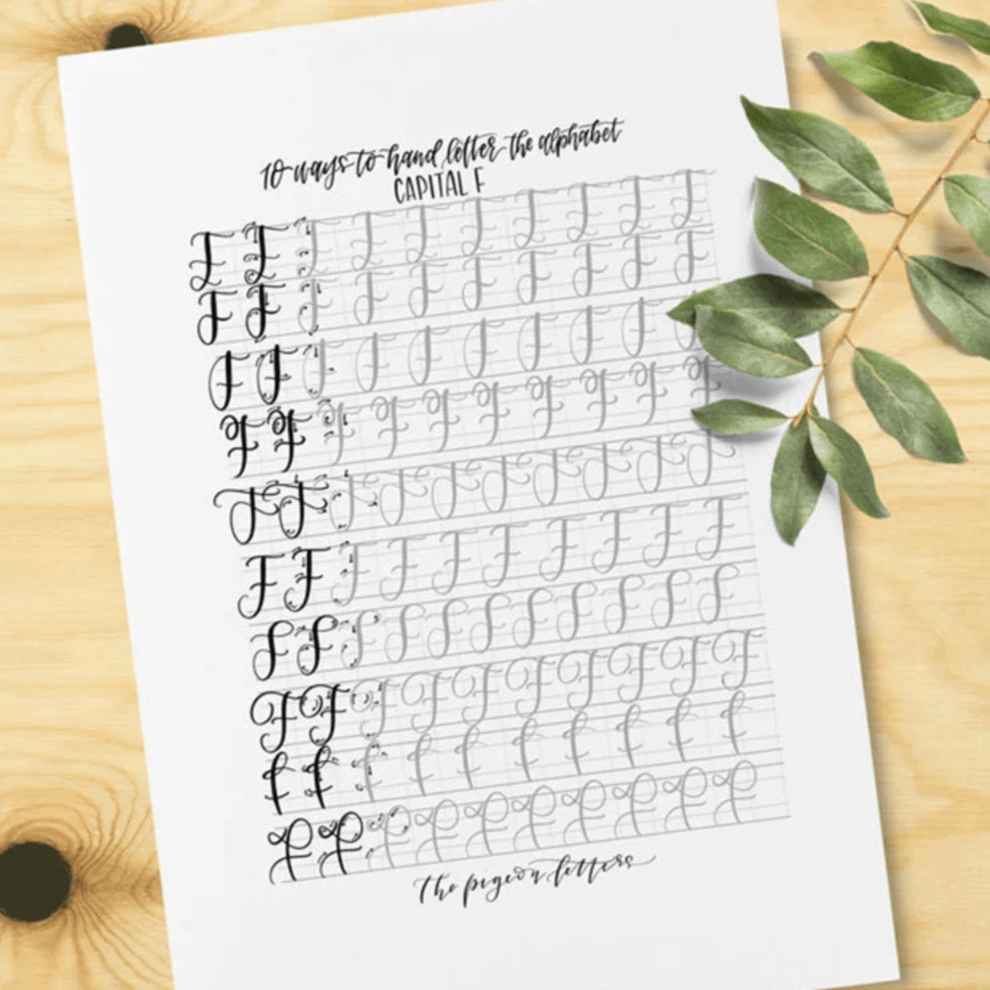 BUNDLE & Save Hand Lettering Practice Sheets 10 Ways to Hand Letter the  Alphabet Uppercase Lowercase Learn Brush Calligraphy 