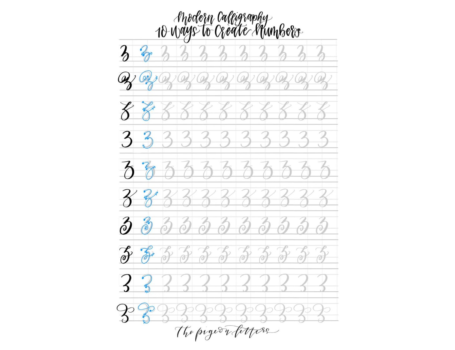 Ways to Letter A - Free Hand Lettering Practice Sheets