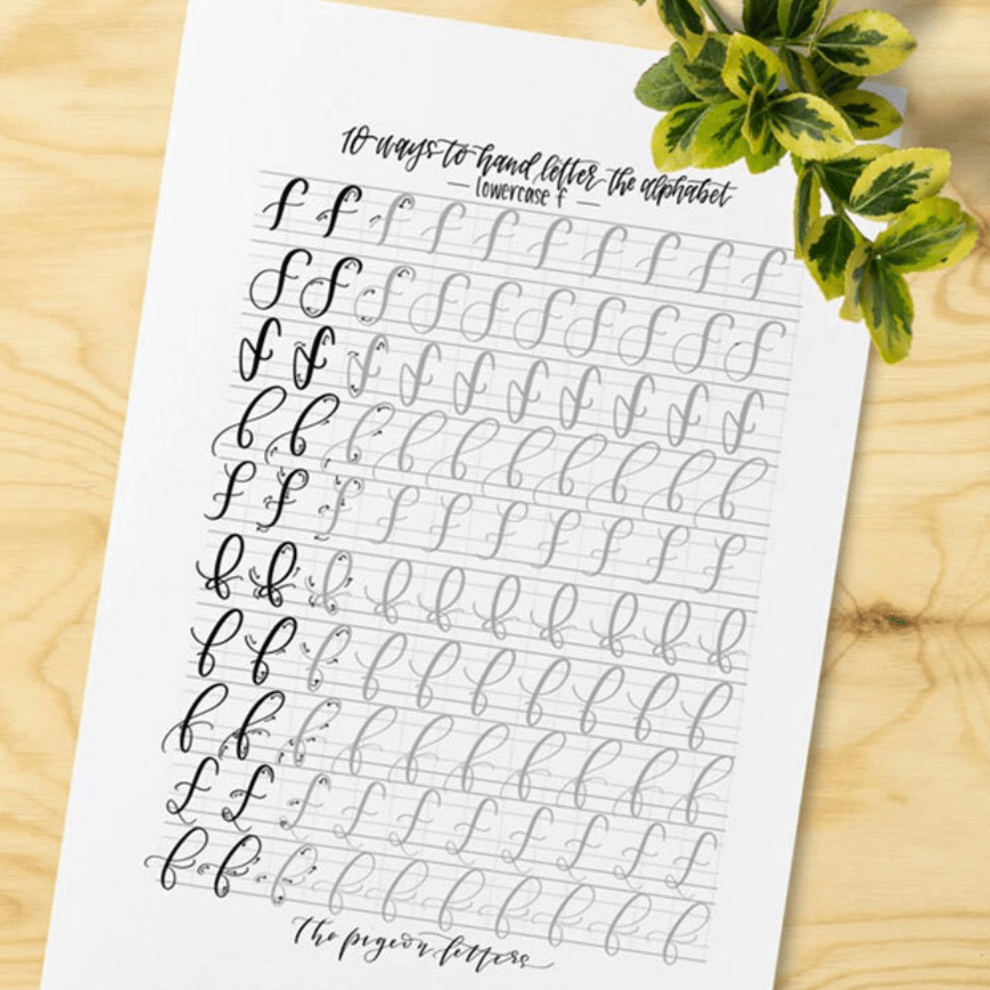 BUNDLE & Save Hand Lettering Practice Sheets 10 Ways to Hand Letter the  Alphabet Uppercase Lowercase Learn Brush Calligraphy 