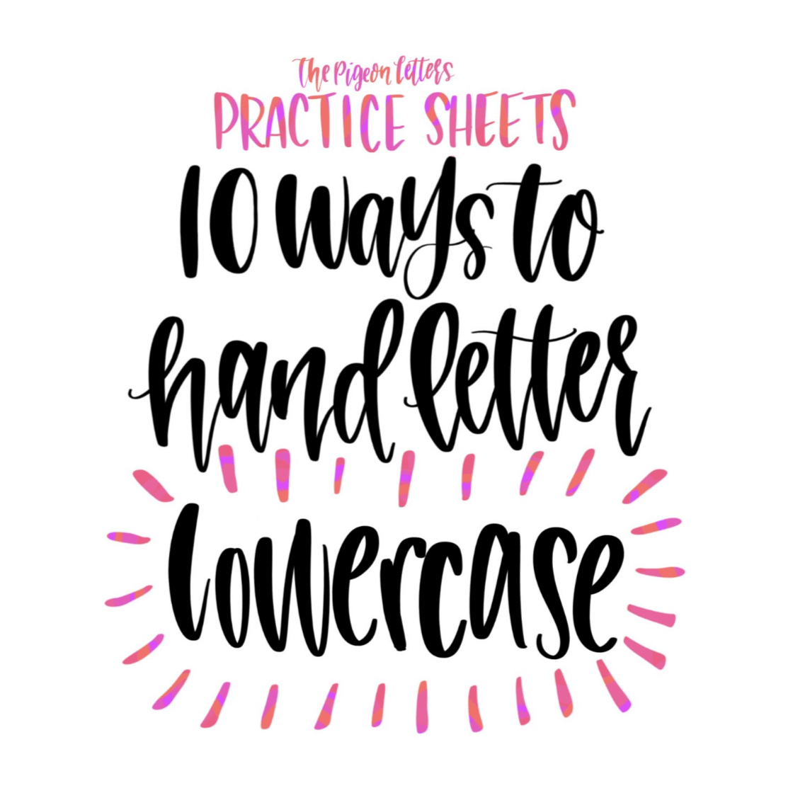 Lowercase Hand Lettering Lettering Practice Sheets - Lowercase Alphabet