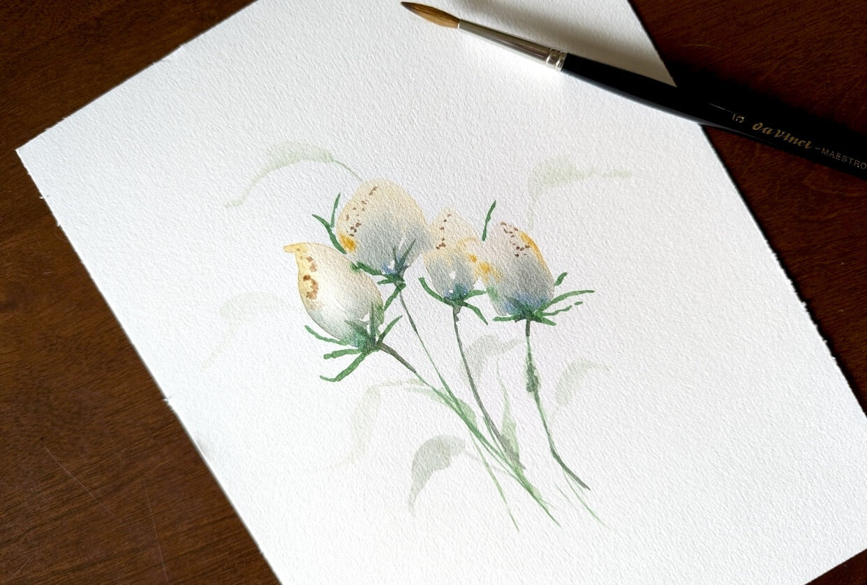 watercolor flower painting tutorial