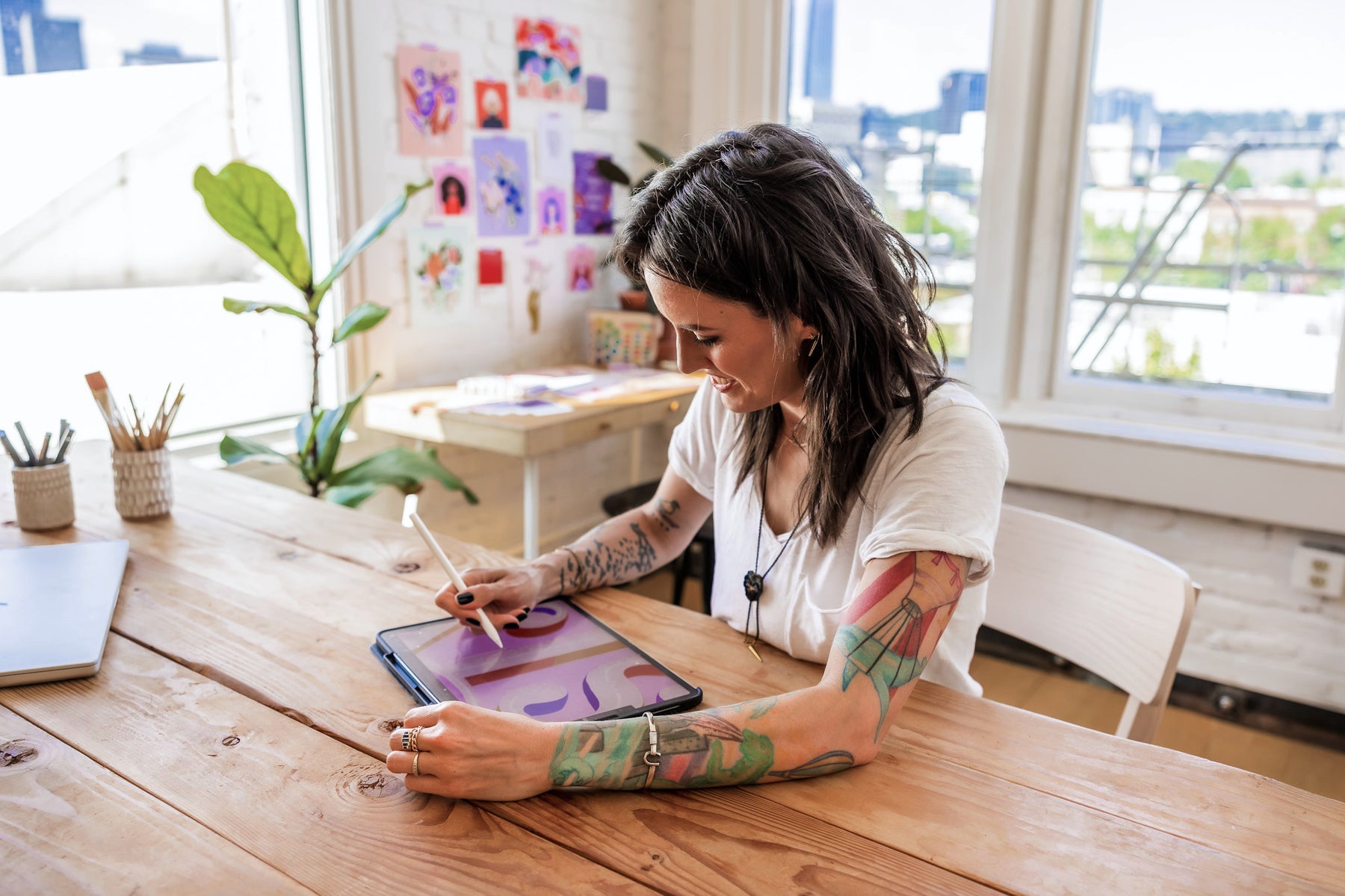Peggy teaching Procreate classes