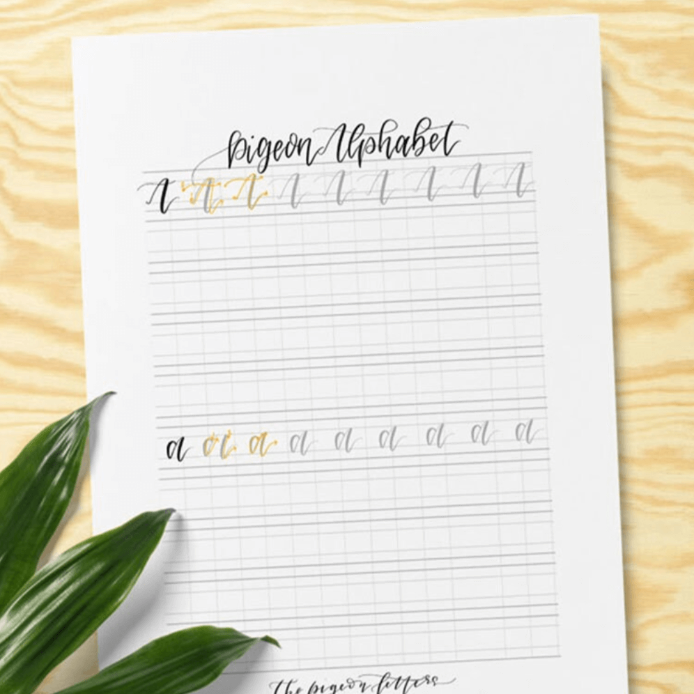 Lettering Classing Lettering Practice Sheets - Pigeon Alphabet – The Pigeon Letters