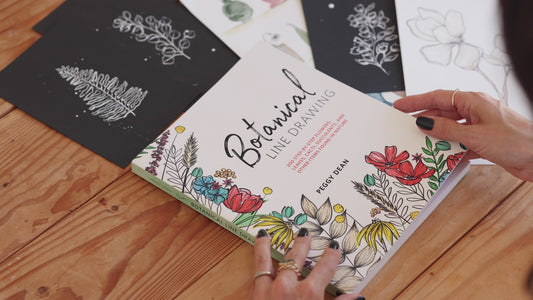 Botanical Line Drawing Book by Peggy Dean