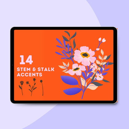 Flower PowerPack: 150+ Procreate Brushes for Botanical Drawing