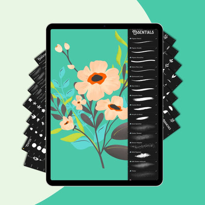 Flower PowerPack: 150+ Procreate Brushes for Botanical Drawing
