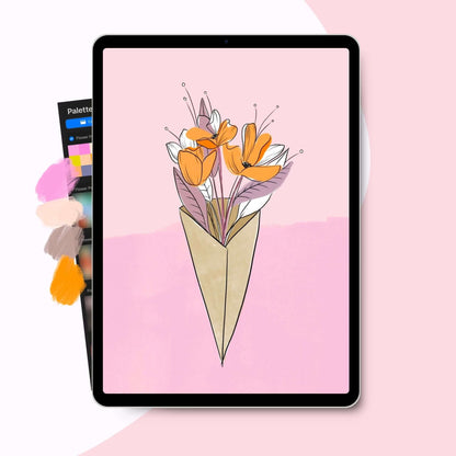 Flower PowerPack: 150+ Procreate Brushes for Botanical Drawing