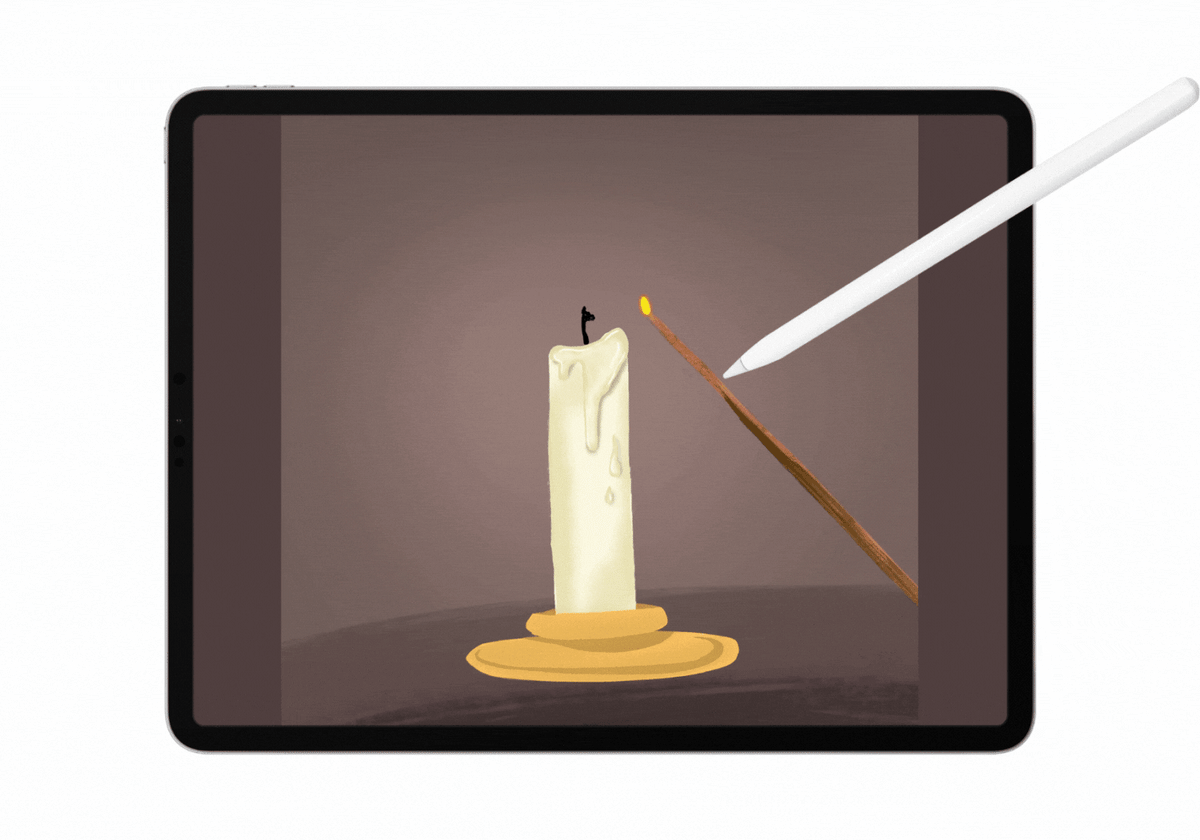 how to create fire animation in procreate
