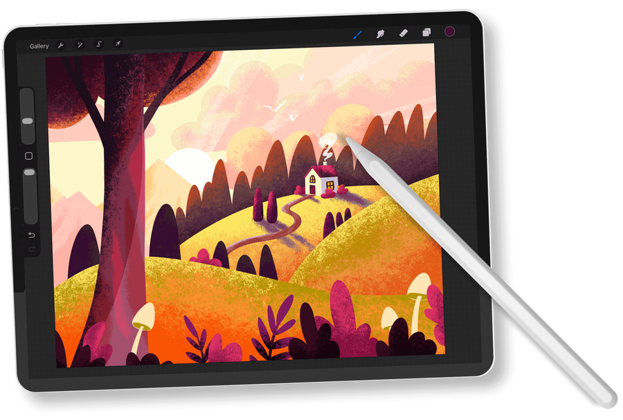 Playful Landscapes in Procreate